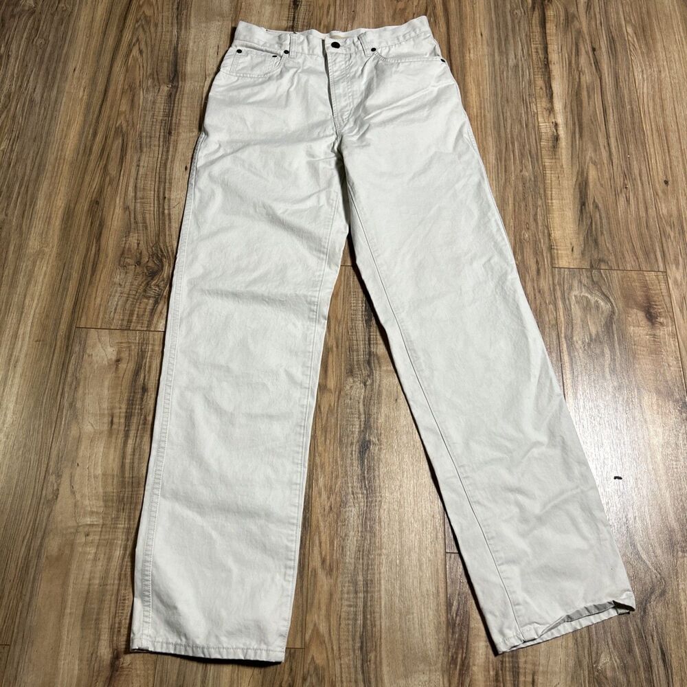 LL Bean 1912 Jeans Mens 30x34 Khaki Standard Fit Straight Leg Pants